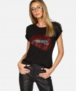 Lauren Moshi X Edda Crystal Biting Lip Tops