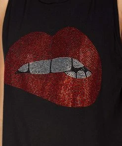 Lauren Moshi X Peyton Crystal Biting Lip Tops