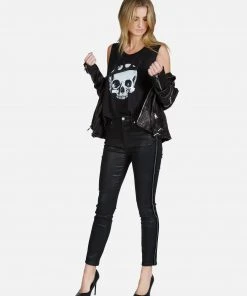 Lauren Moshi Tanks Kel Royal Skull