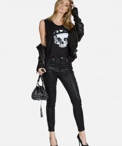 Lauren Moshi Tanks Kel Royal Skull