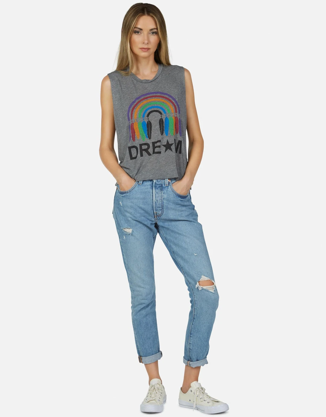 Lauren Moshi Tanks Kinzington Dream Rainbow