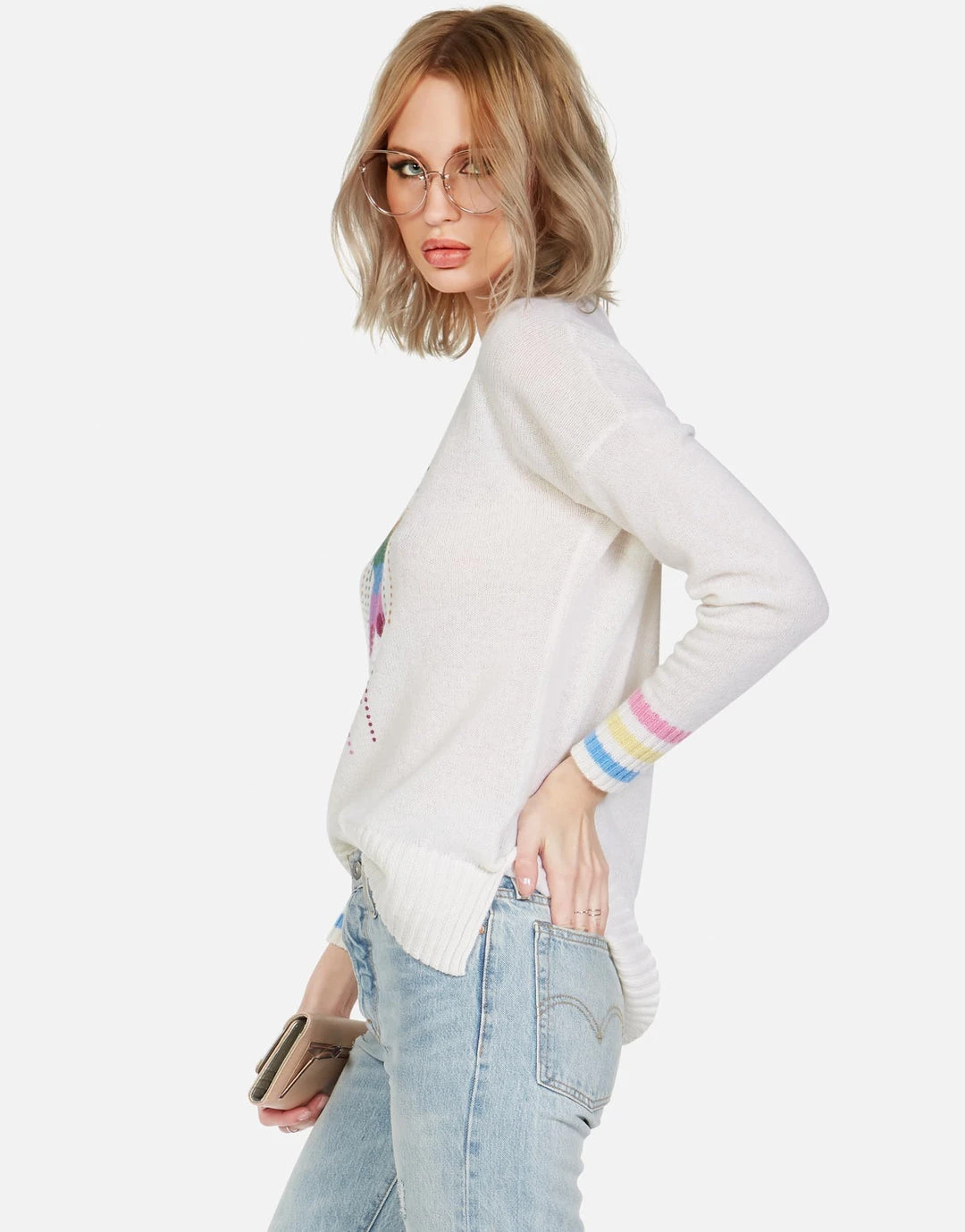 Lauren Moshi Vivian Dripping Heart Long Sleeve