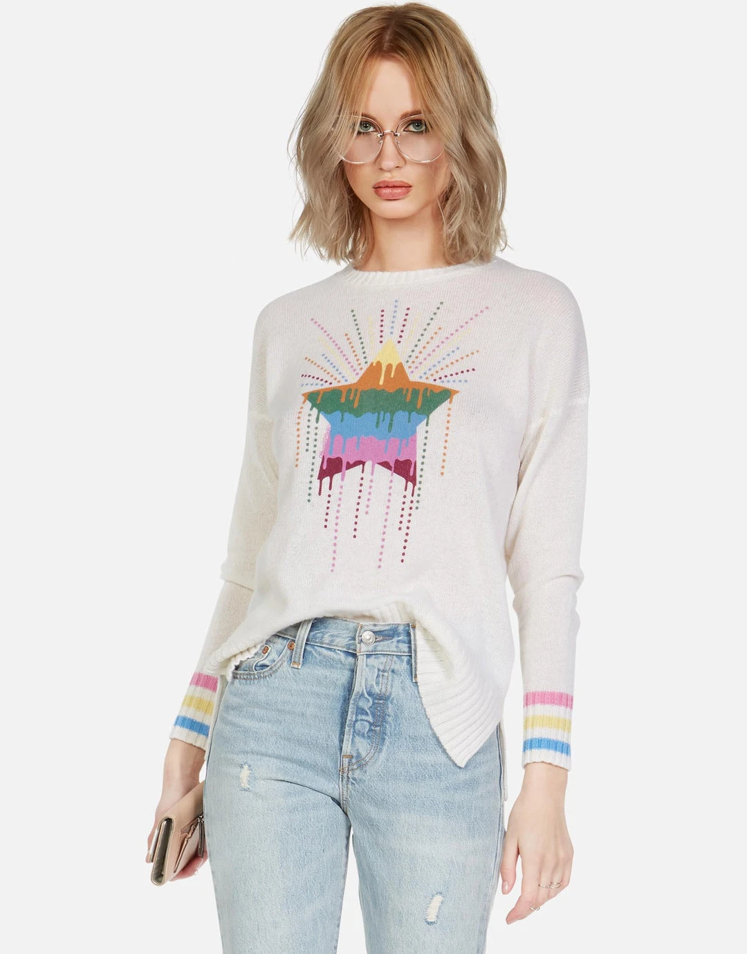 Lauren Moshi Vivian Dripping Heart Long Sleeve