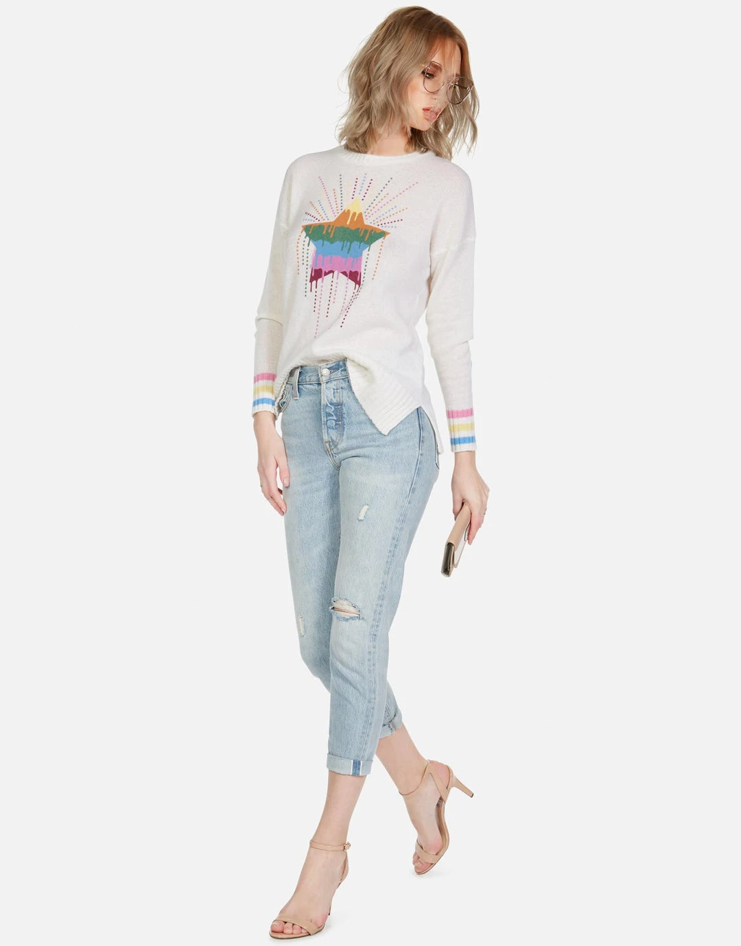 Lauren Moshi Vivian Dripping Heart Long Sleeve