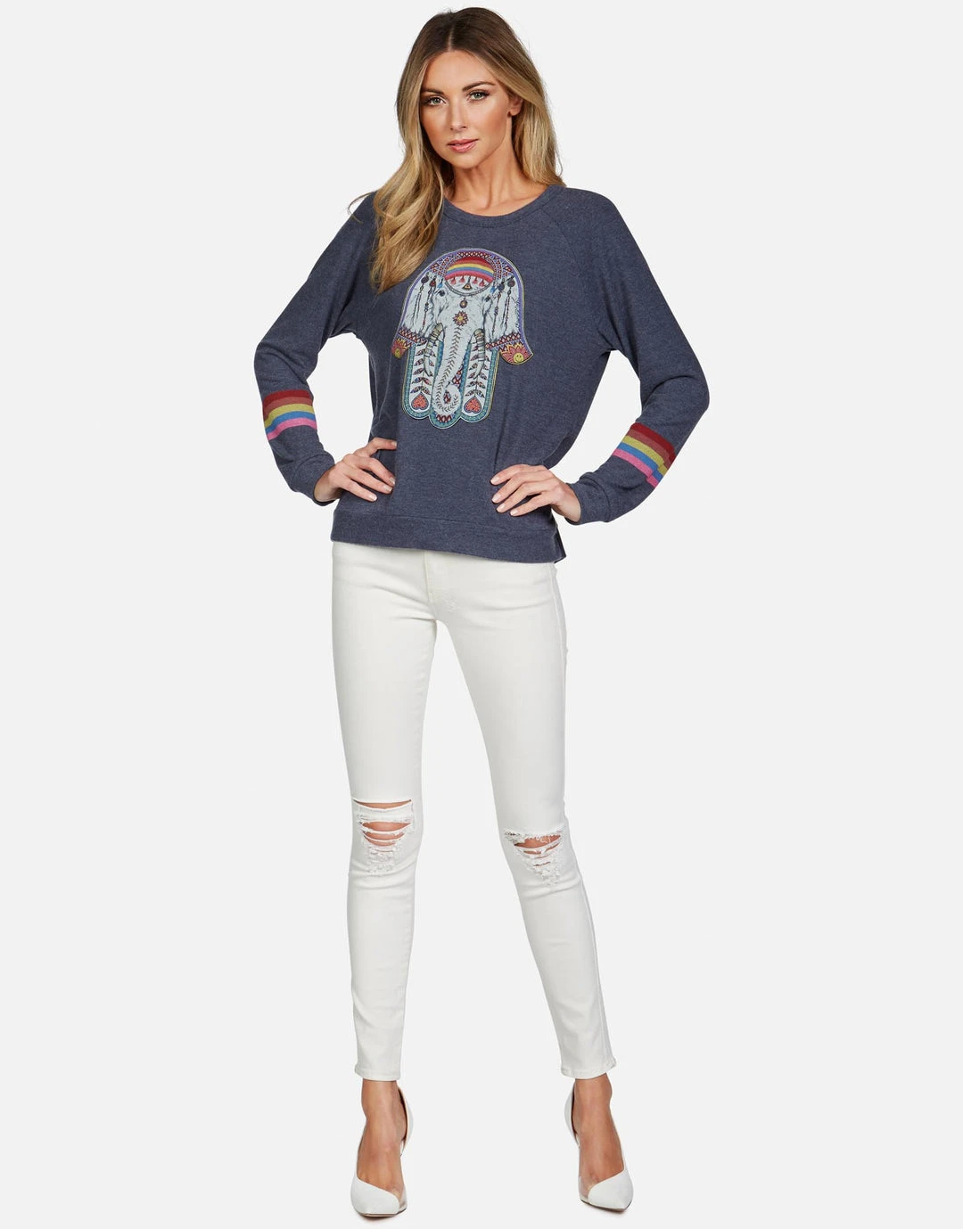Lauren Moshi Long Sleeve Everly Elephant Hamsa