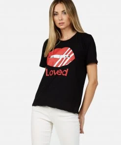 Lauren Moshi X Croft Striped Mouth Loved LAST CALL