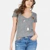 Lauren Moshi Short Sleeve Emmalyn Scribble Hearts