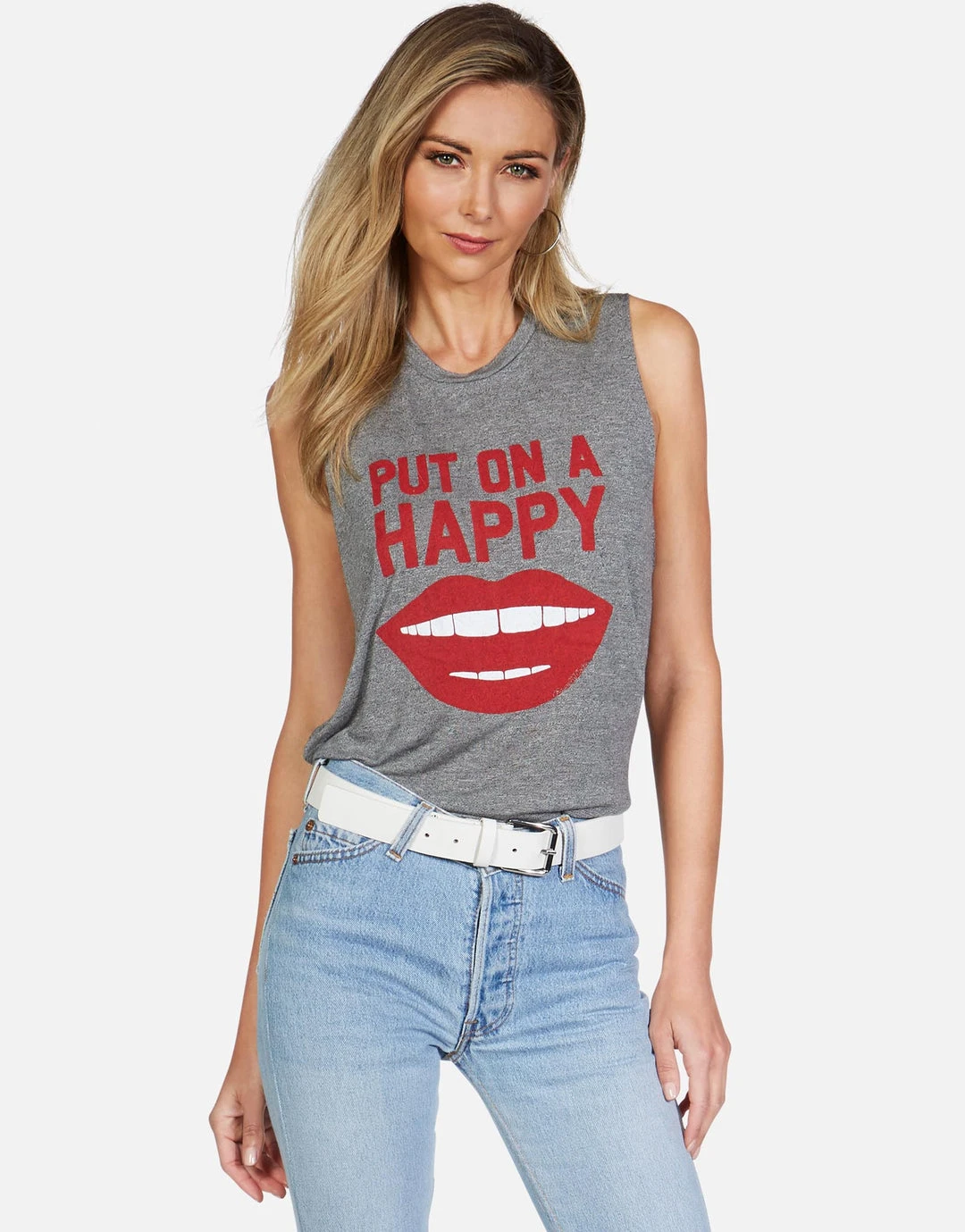 Lauren Moshi Tanks Kinzington Happy Smile