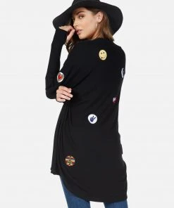 Lauren Moshi Irina Hippie Peace Love Long Sleeve