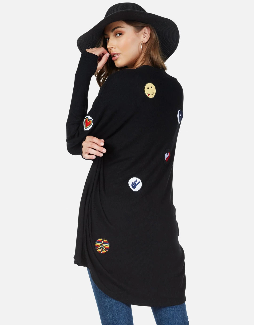 Lauren Moshi Irina Hippie Peace Love Long Sleeve