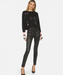 Lauren Moshi Janelle Crystal Stars Long Sleeve