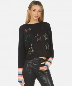 Lauren Moshi Janelle Crystal Stars Long Sleeve