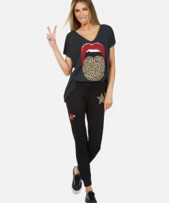 Lauren Moshi Bottoms Jess Leopard Star