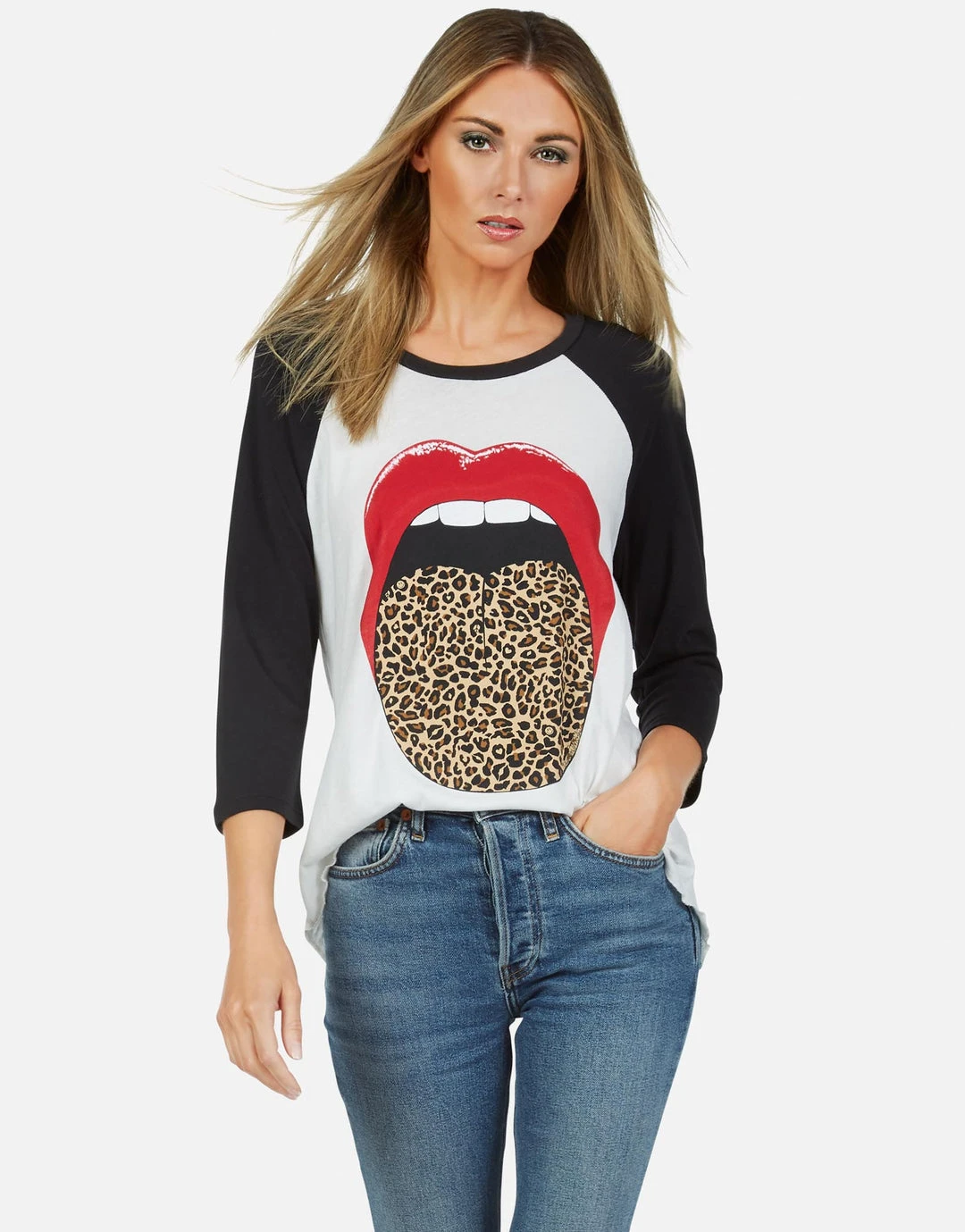 Lauren Moshi Short Sleeve Kenya Leopard Tongue