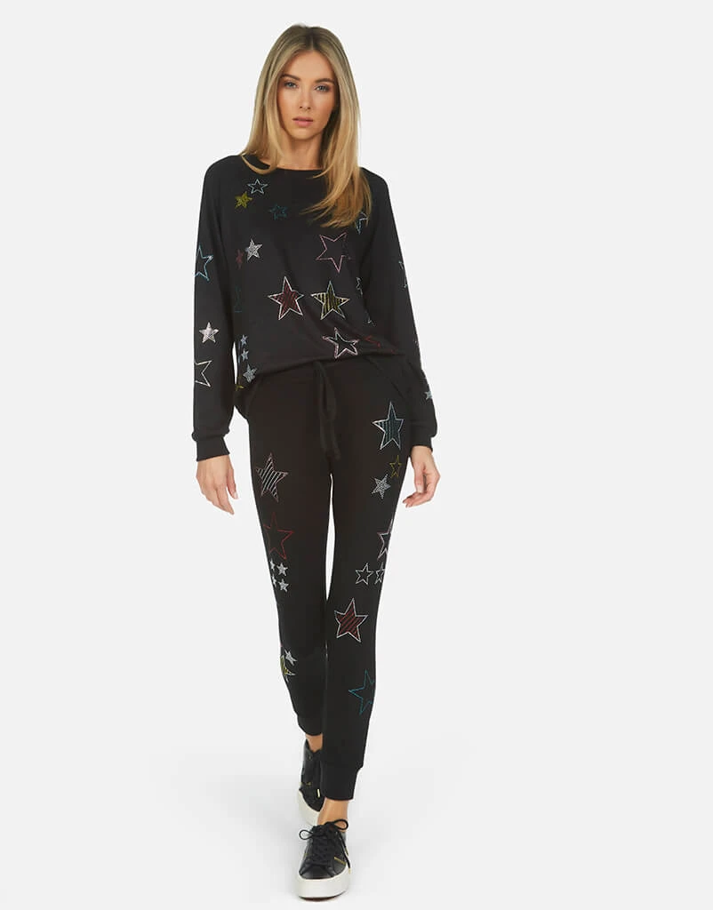 Lauren Moshi Long Sleeve Noleta Crystal Stars