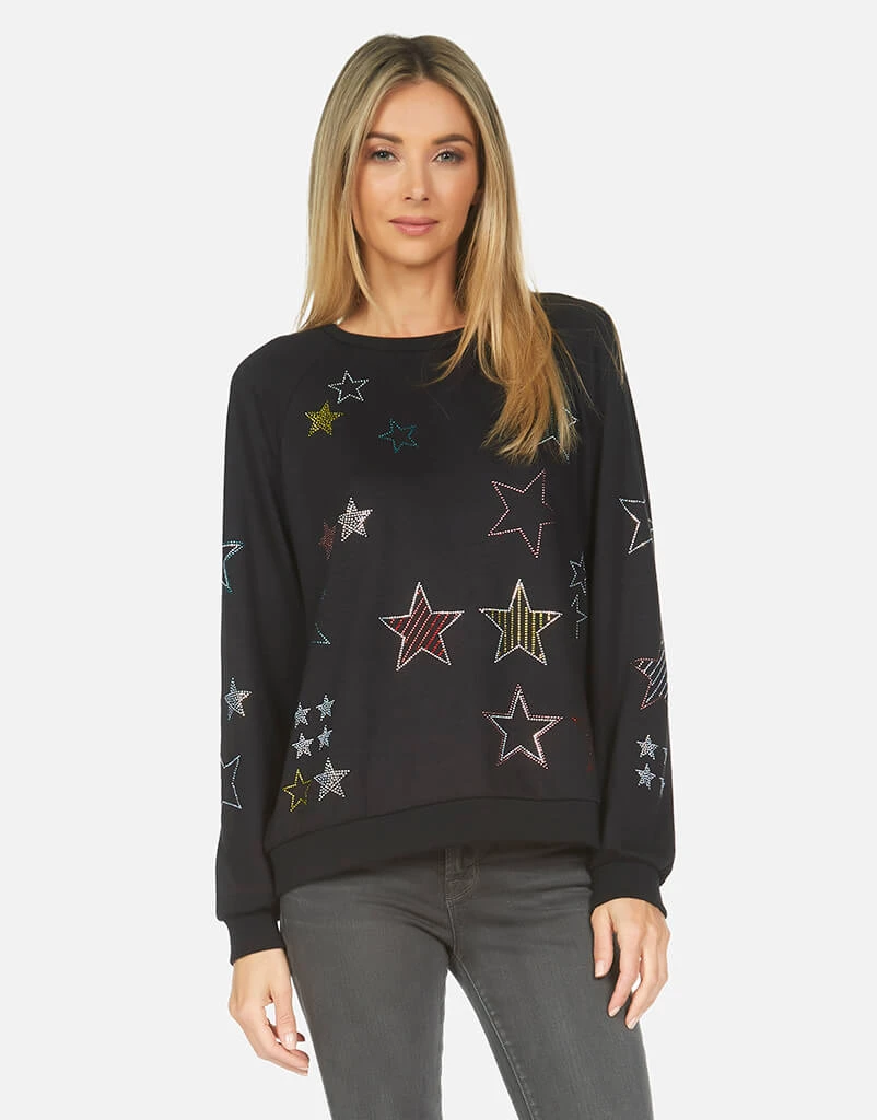Lauren Moshi Long Sleeve Noleta Crystal Stars