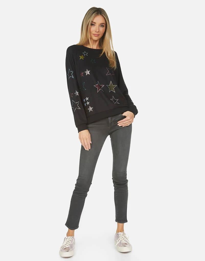 Lauren Moshi Long Sleeve Noleta Crystal Stars
