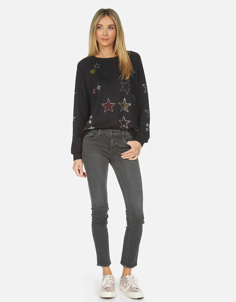 Lauren Moshi Long Sleeve Noleta Crystal Stars
