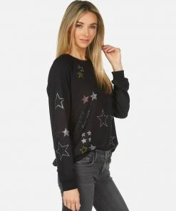 Lauren Moshi Long Sleeve Noleta Crystal Stars