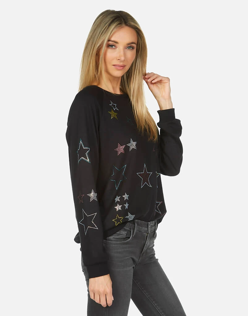 Lauren Moshi Long Sleeve Noleta Crystal Stars