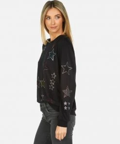 Lauren Moshi Long Sleeve Noleta Crystal Stars