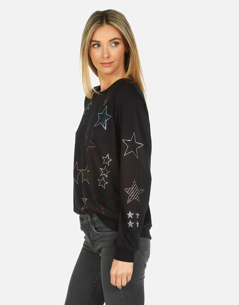 Lauren Moshi Long Sleeve Noleta Crystal Stars