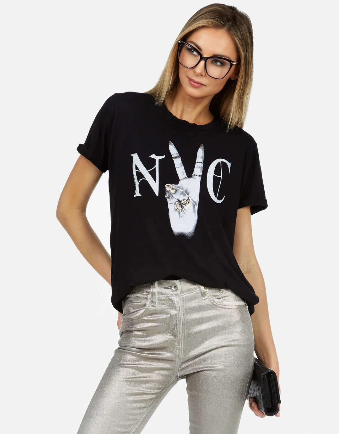 Lauren Moshi X Edda NYC Peace Hand Tops