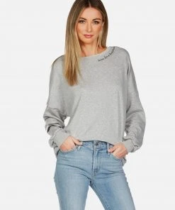 Lauren Moshi Long Sleeve Sierra Peace Sign Hand