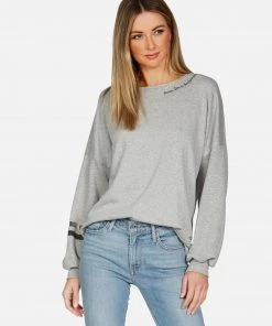 Lauren Moshi Long Sleeve Sierra Peace Sign Hand