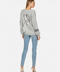 Lauren Moshi Long Sleeve Sierra Peace Sign Hand