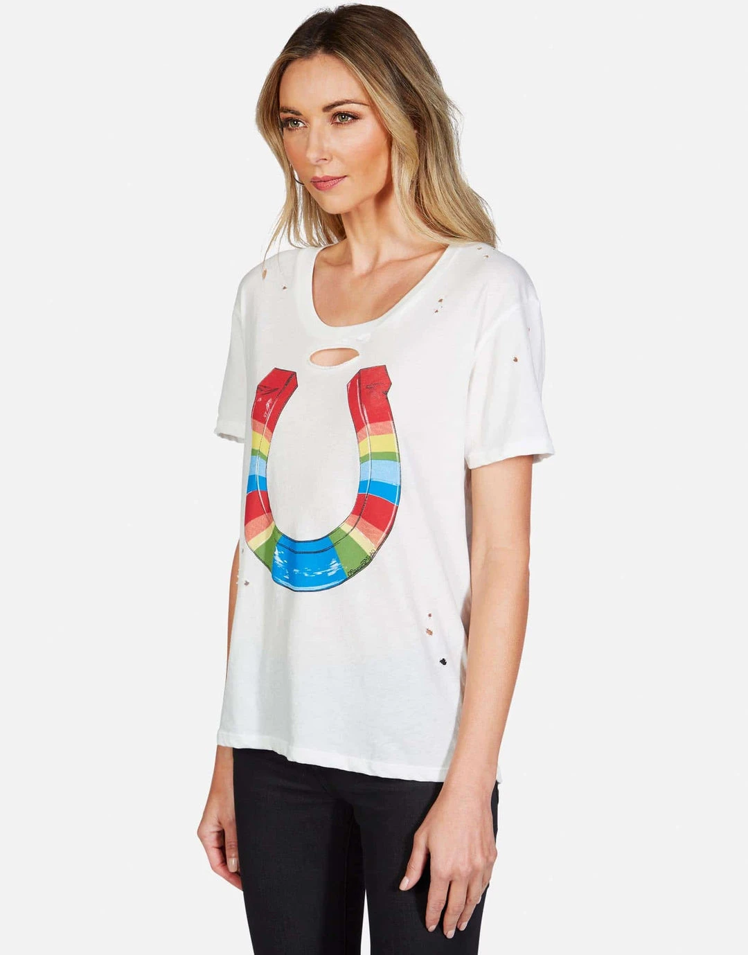 Lauren Moshi Myra Rainbow Horseshoe
