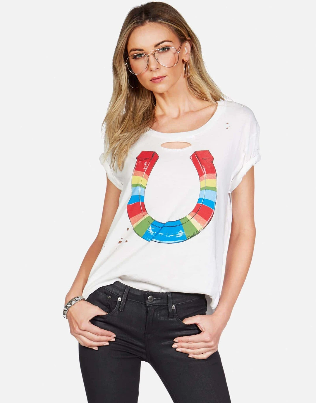 Lauren Moshi Myra Rainbow Horseshoe