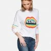 Lauren Moshi Long Sleeve Chrissy Rainbow Kiss Lip