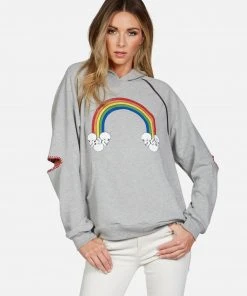 Lauren Moshi Hoodies Kylie Rainbow Skull Cloud
