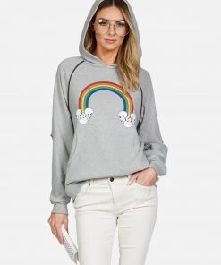 Lauren Moshi Hoodies Kylie Rainbow Skull Cloud