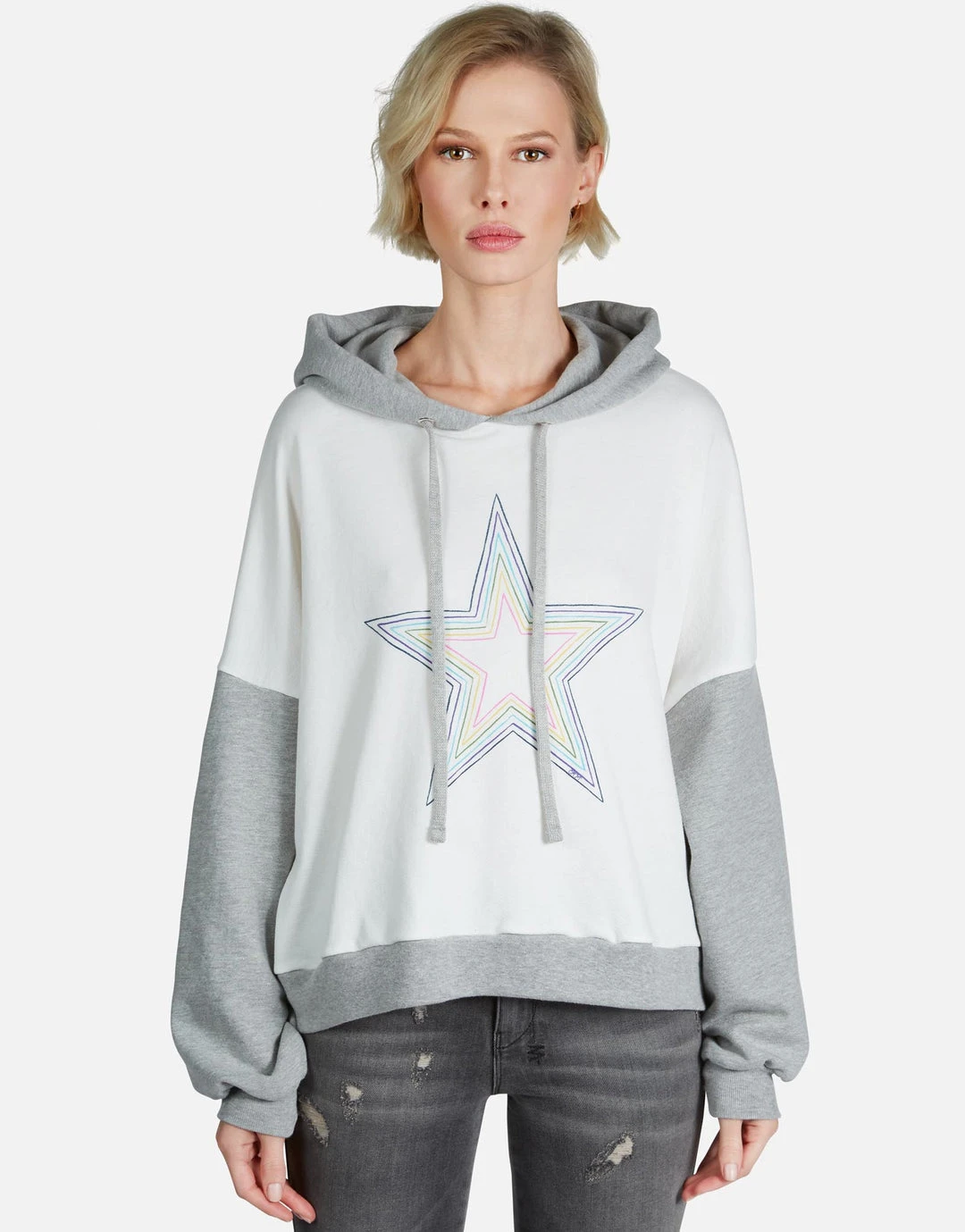 Lauren Moshi Ellie Rainbow Star Outline Outerwear