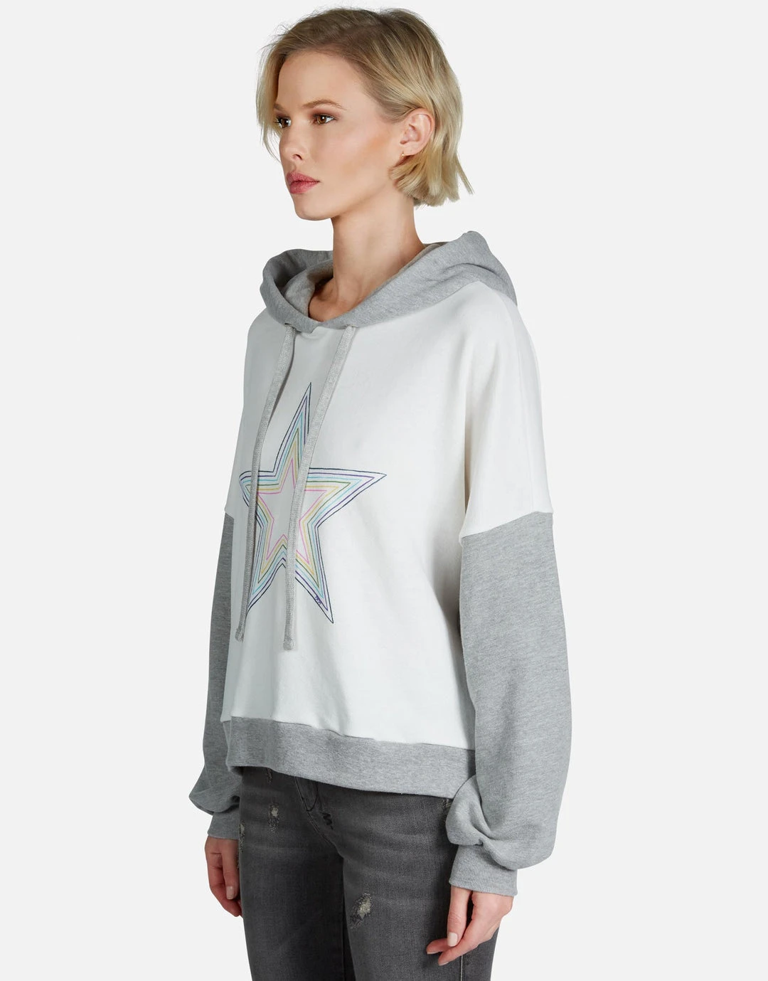 Lauren Moshi Ellie Rainbow Star Outline Outerwear