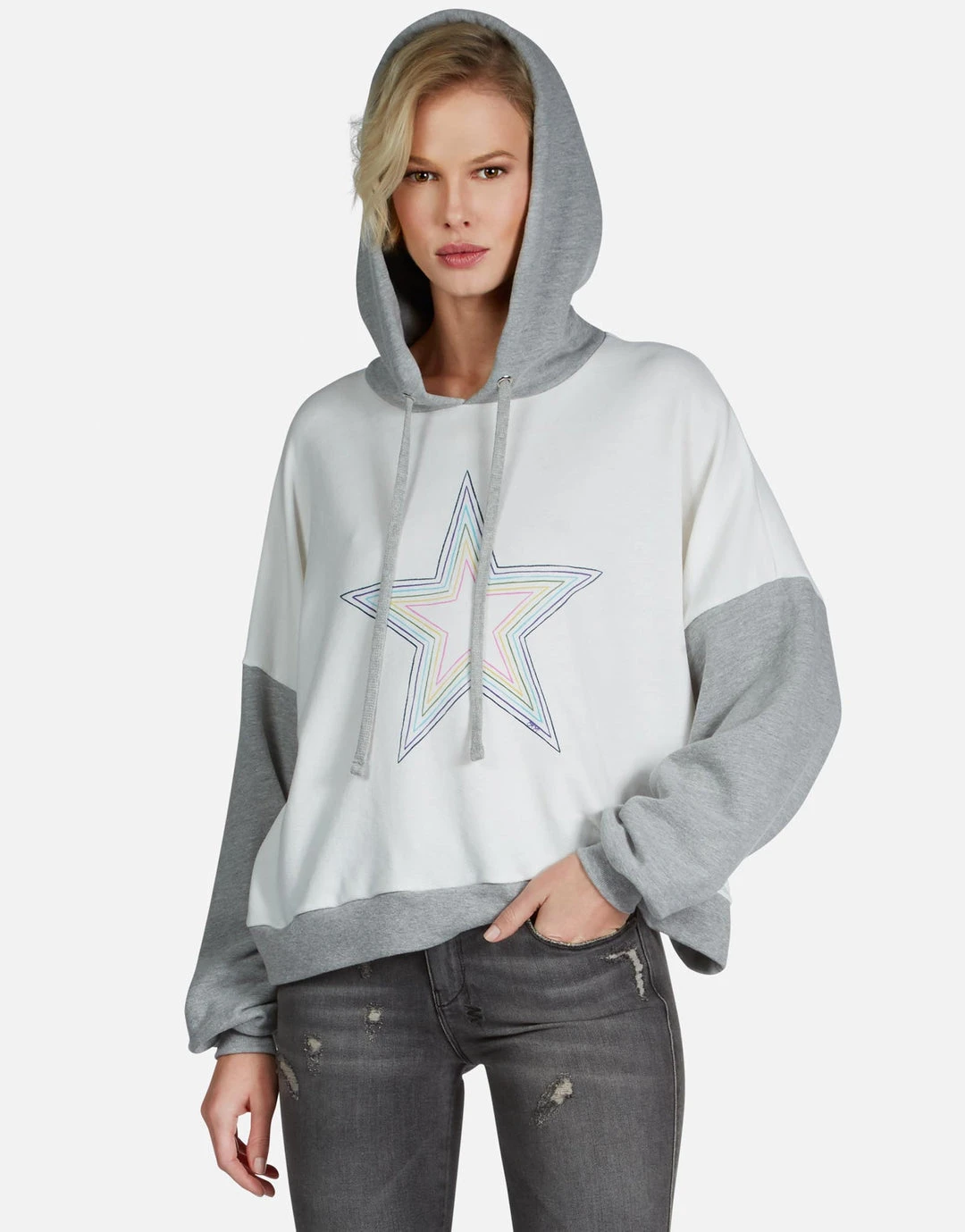 Lauren Moshi Ellie Rainbow Star Outline Outerwear
