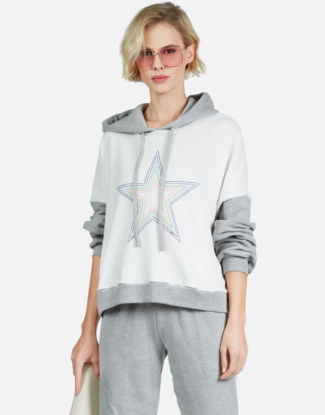 Lauren Moshi Ellie Rainbow Star Outline Outerwear