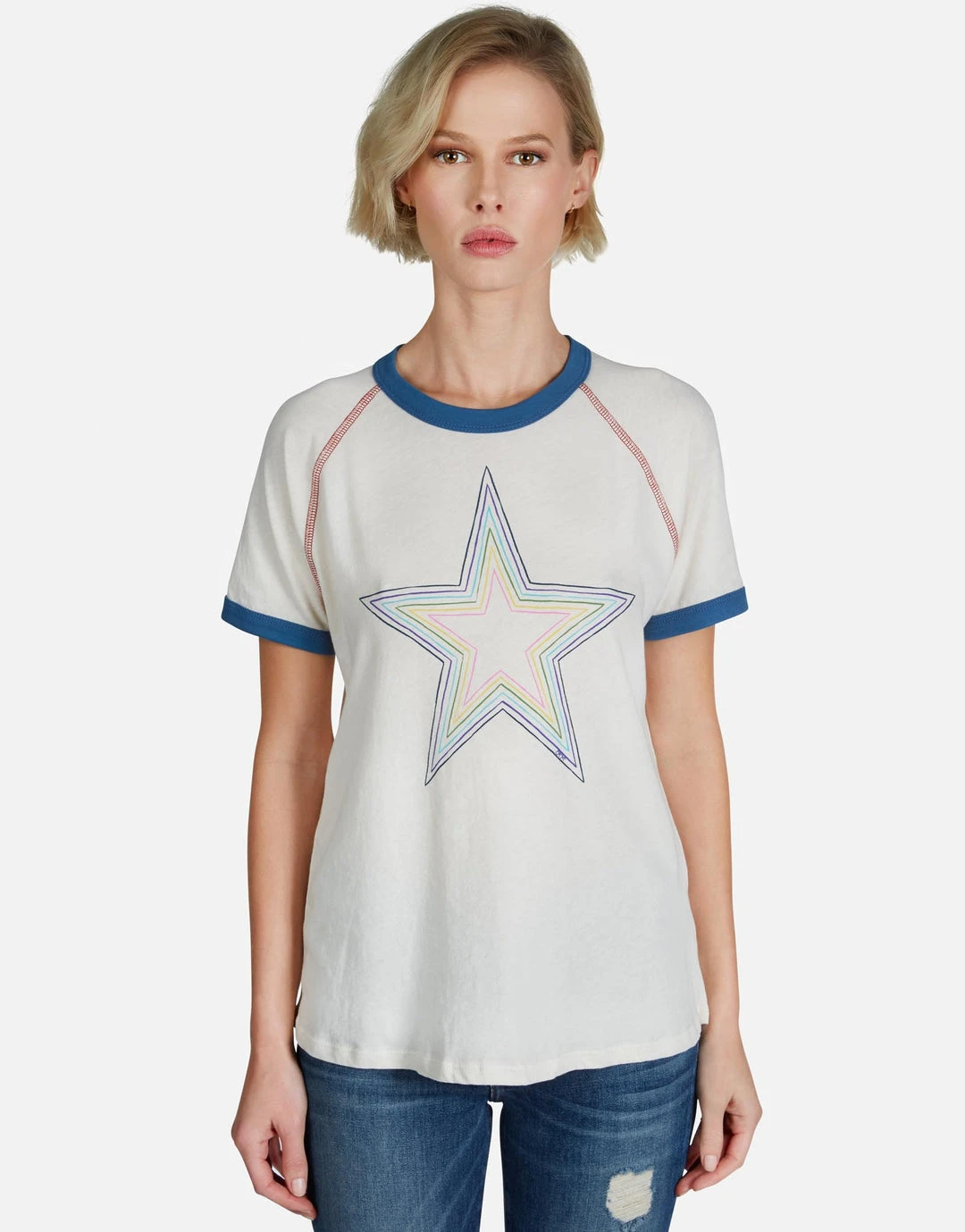 Lauren Moshi Leah Rainbow Star Outline