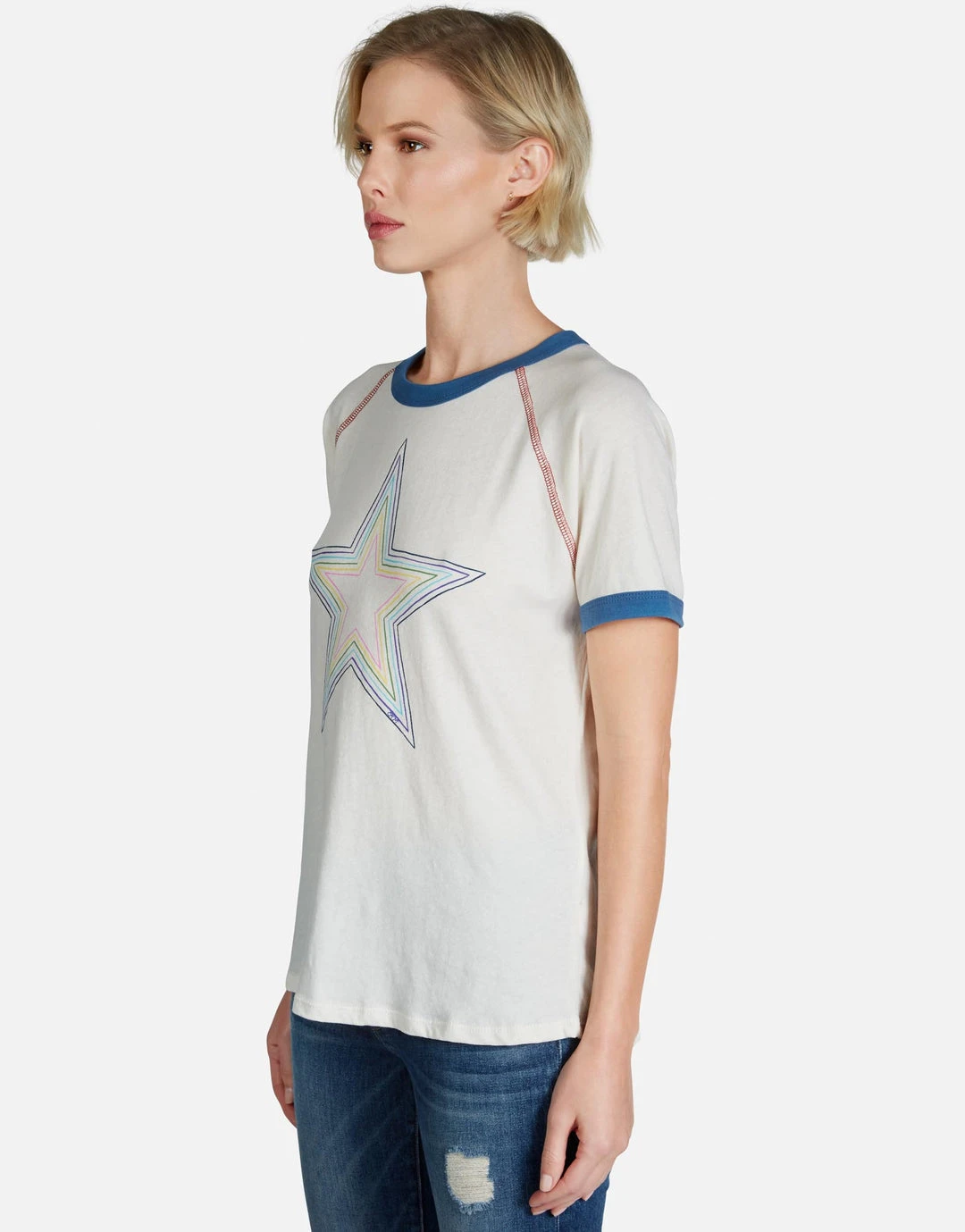 Lauren Moshi Leah Rainbow Star Outline