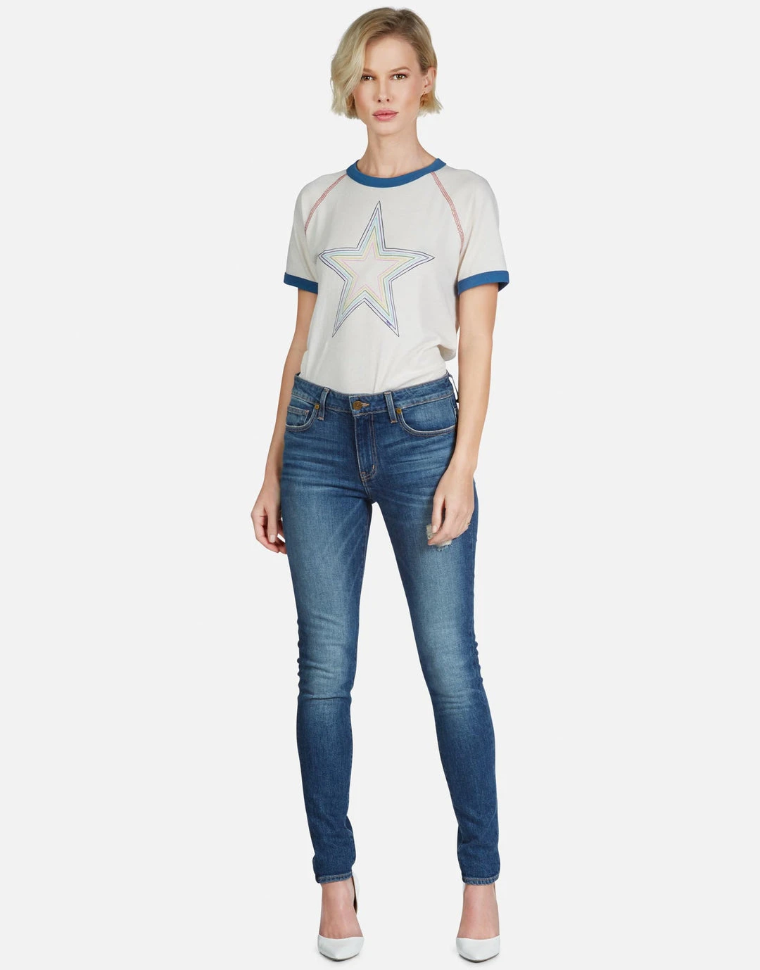 Lauren Moshi Leah Rainbow Star Outline