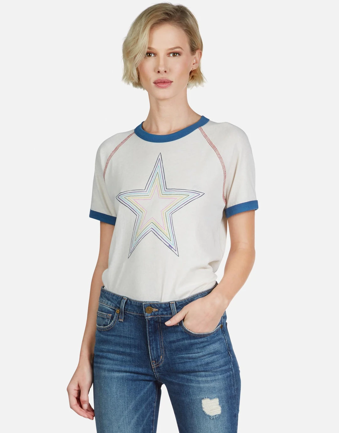 Lauren Moshi Leah Rainbow Star Outline