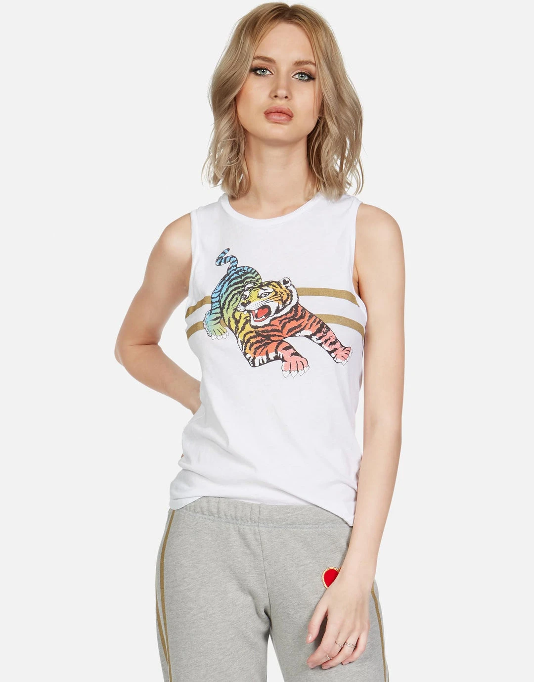 Lauren Moshi Tanks Ashlin Rainbow Tiger