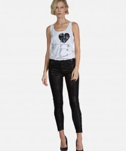 Lauren Moshi Tanks Magnolia Safety Pin Heart