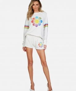 Lauren Moshi Anela Skull Flower Long Sleeve
