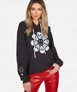 Lauren Moshi Long Sleeve Autumn Happy Skull Flower