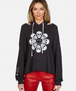Lauren Moshi Long Sleeve Autumn Happy Skull Flower