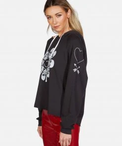 Lauren Moshi Long Sleeve Autumn Happy Skull Flower