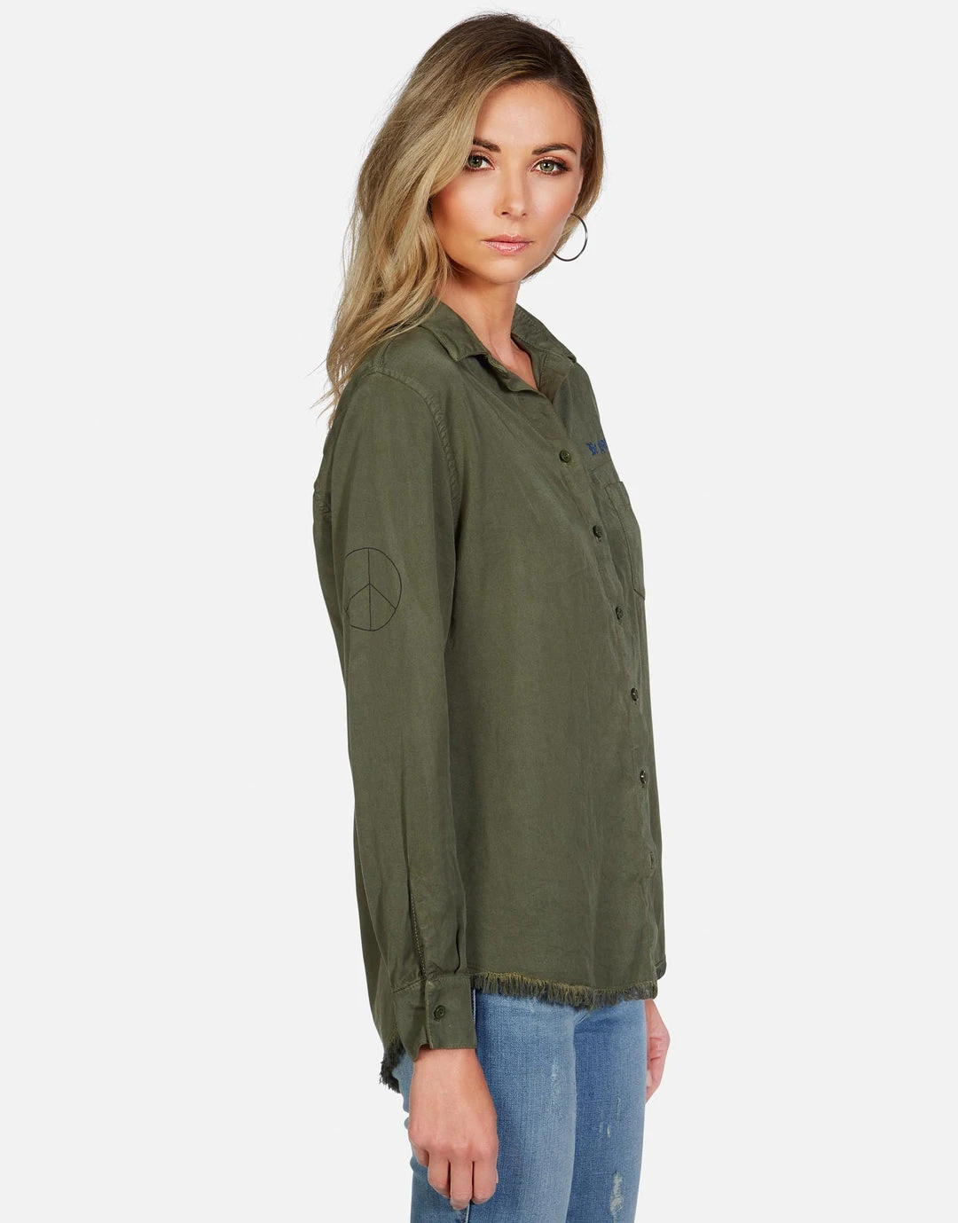 Lauren Moshi Long Sleeve Sloane Spray Happyface